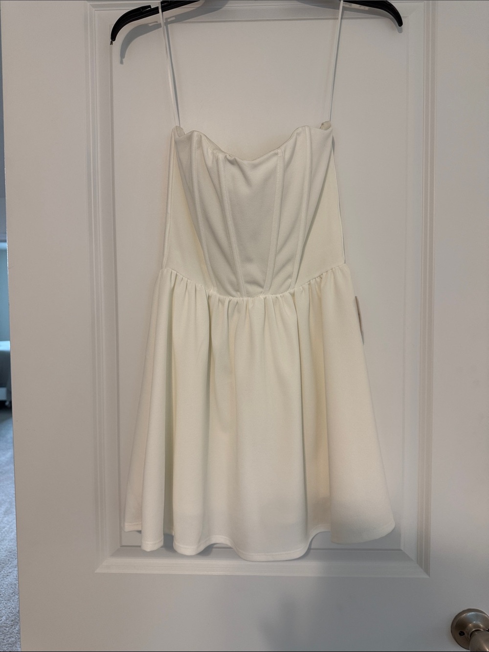 Altar'd State Ivory White Mini Dress with Spaghetti Straps